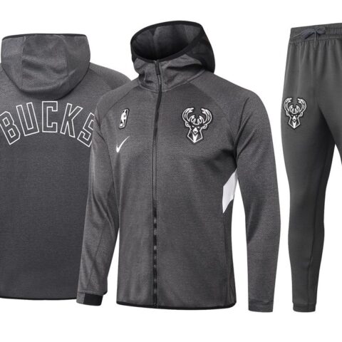 Chándal NBA Milwaukee Bucks 21/22 Black - Cremallera Completo