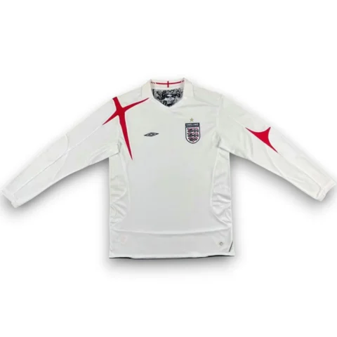 Camiseta Inglaterra 2006 Local Manga Larga