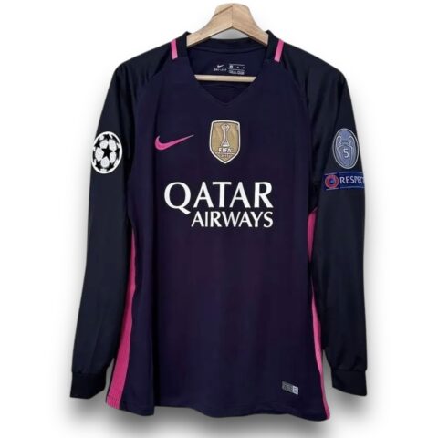 Camiseta Barcelona 2016-2017 Visitante Manga Larga