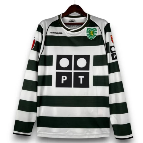 Camiseta Sporting de Lisboa 2001-2002 Local - Manga Larga