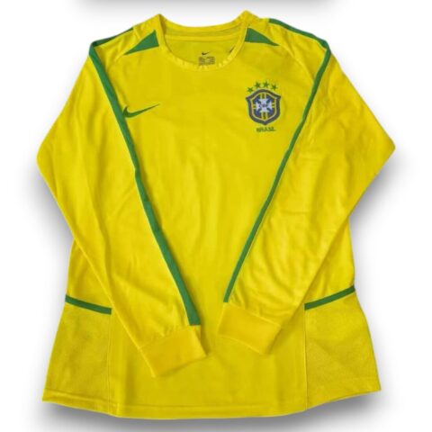 Camiseta Brasil 2002 Local Manga Larga