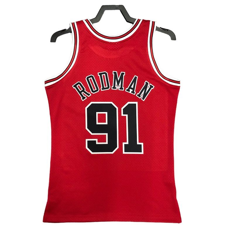Camiseta Dennis Rodman Chicago Bulls Mitchell & Ness Roja - Imagen 3