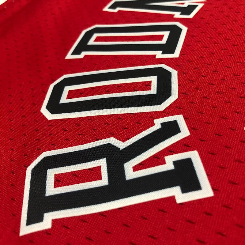 Camiseta Dennis Rodman Chicago Bulls Mitchell & Ness Roja - Imagen 6