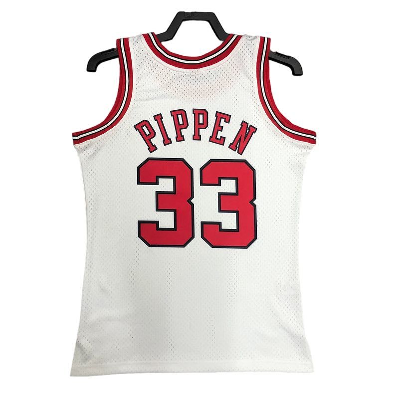 Camiseta Scottie Pippen Bulls Mitchell & Ness Blanca #33 Retro - Imagen 3