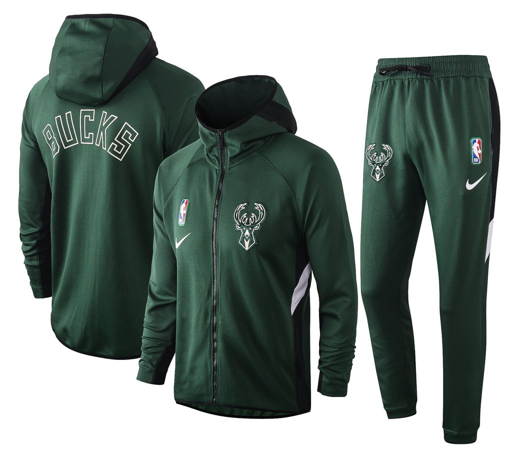 Chándal Milwaukee Bucks NBA 2021/22 | Conjunto Completo Cremallera