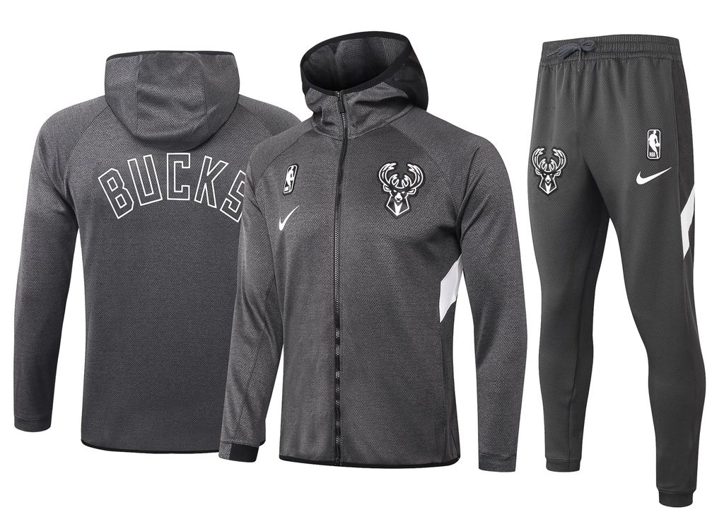 Chándal Milwaukee Bucks NBA 2021/22 Negro | Cremallera Completa