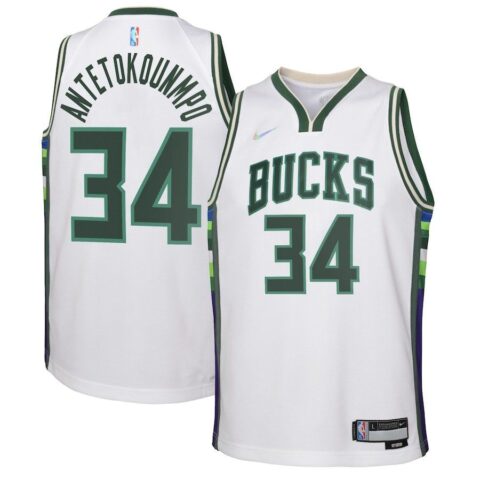 Camiseta Milwaukee Bucks City Edition 21/22 - Antetokounmpo