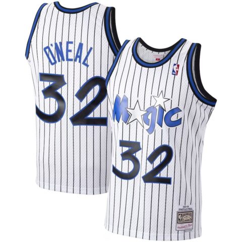 Camiseta Mitchell & Ness Orlando Magic Shaquille O'Neal Blanca