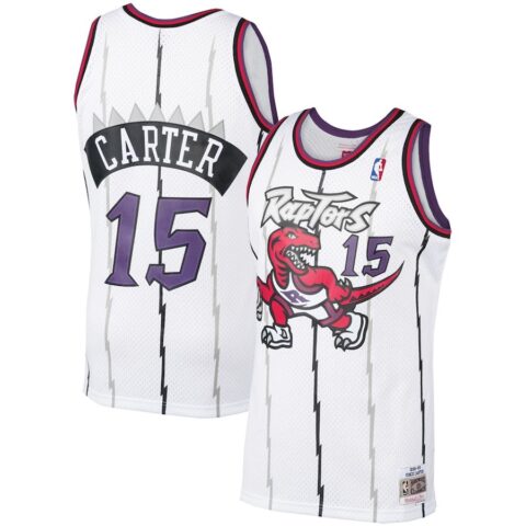 Camiseta Toronto Raptors Vince Carter Mitchell & Ness Retro Blanca