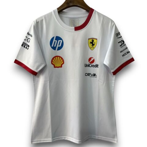 Camiseta Ferrari F1 2025 Blanca - Edición Scuderia Colección Tifosi