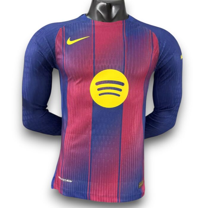 Camiseta Barcelona 2025-2026 Local Manga Larga- Versión Pro Player
