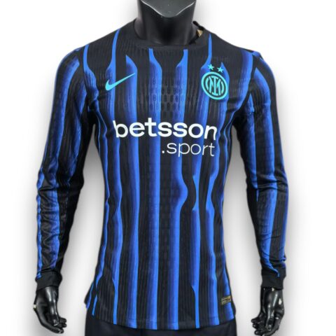 Camiseta Inter de Milán 2025-2026 Local Manga Larga - Versión Pro Player