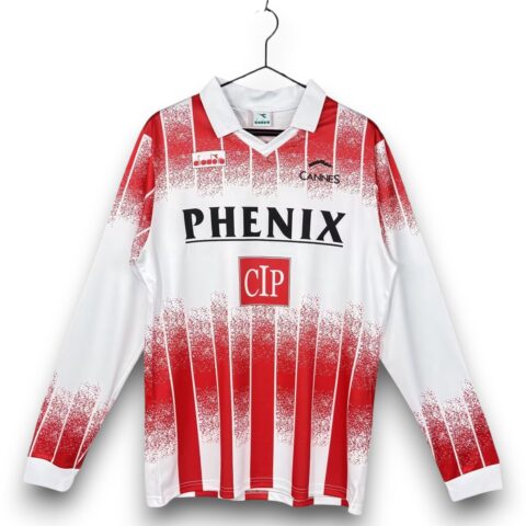 Camiseta AS Cannes 1991-1992 Local Manga Larga