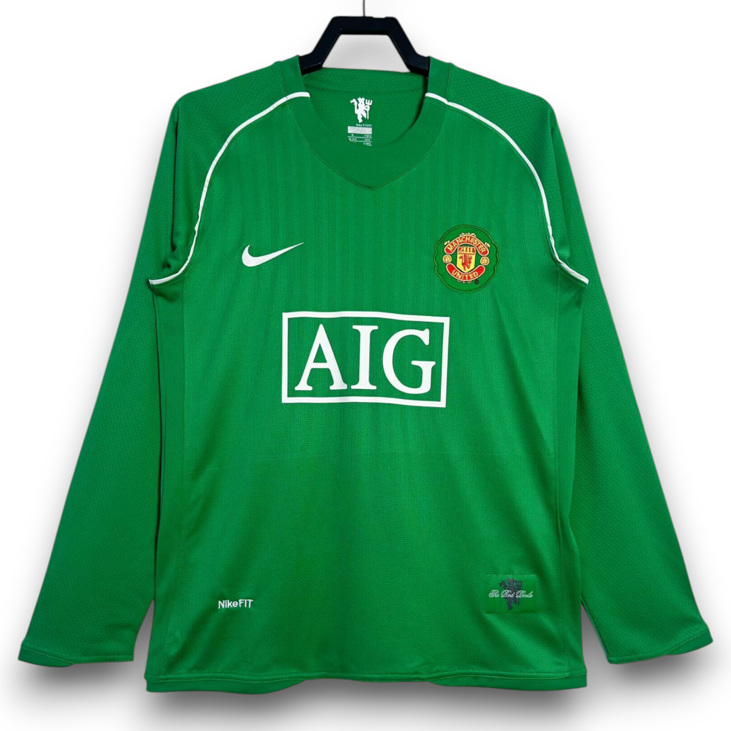 Camiseta Manchester United 2007-2008 Portero Visitante Manga Larga