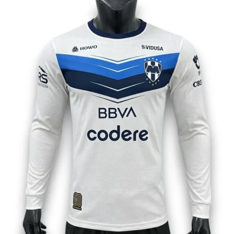 Camiseta Monterrey 2025-2026 Visitante Manga Larga - Versión Pro Player