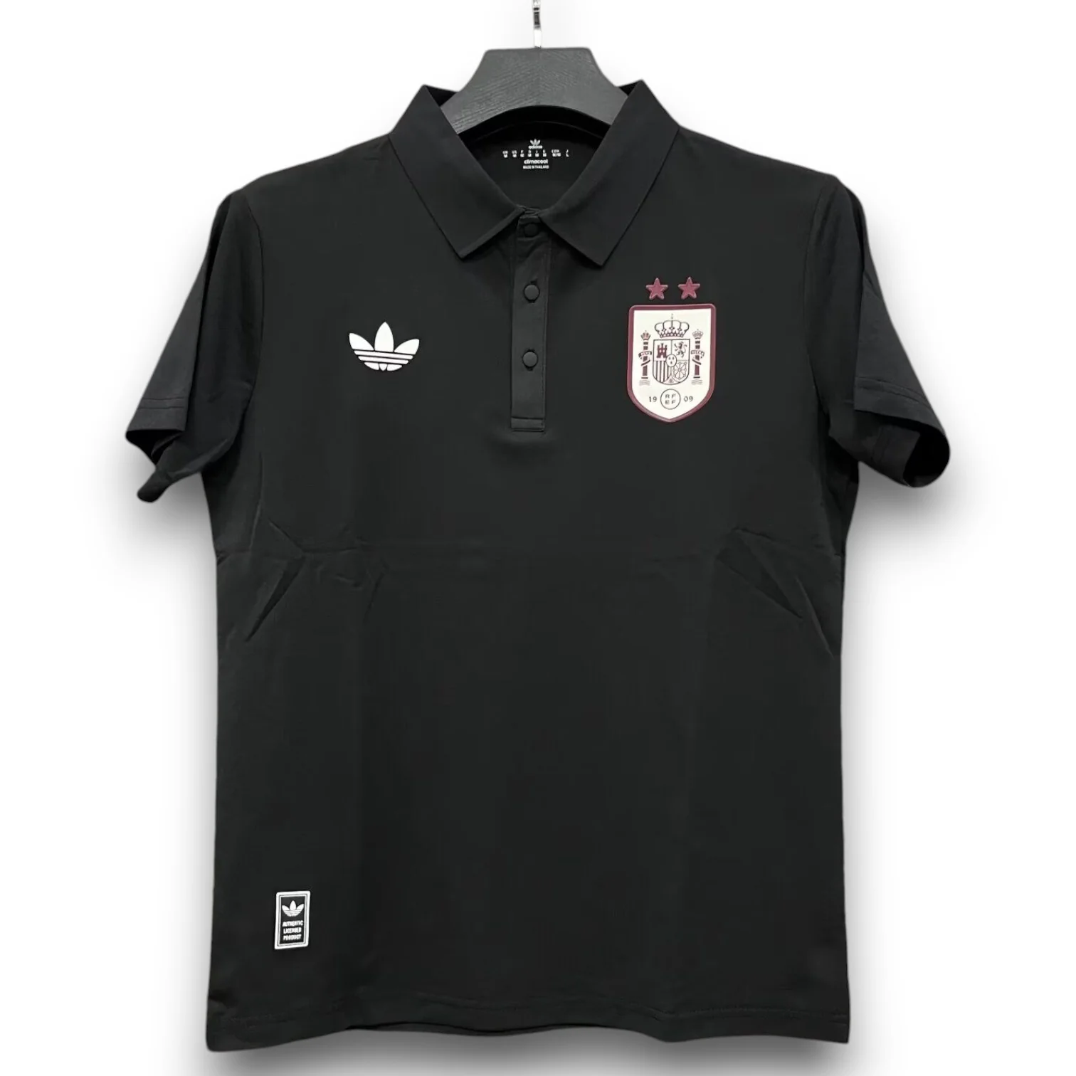 Polo España 2026-2027 Negro Entrenamiento Dos Estrellas
