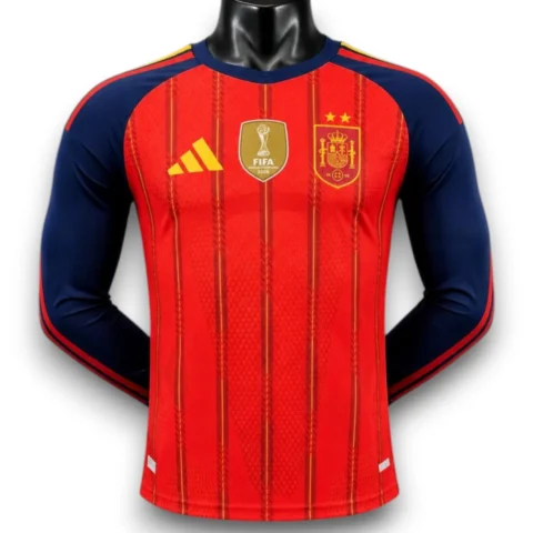 Camiseta España 26-27 Primera Manga Larga Dos Estrellas - Version Pro Player