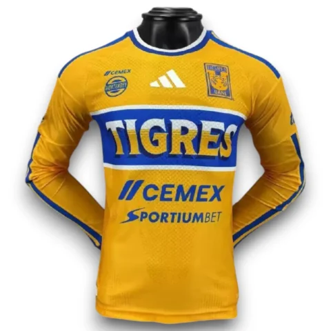Camiseta Tigres UANL 2025-2026 Local Manga Larga - Version Pro Player